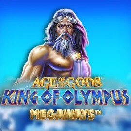 Age Of The Gods: King of Olympus Megaways logo by Origins at Golden Panda Casino