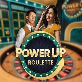PowerUP Roulette online game logo by Pragmatic Play on goldenpandascasino.nl